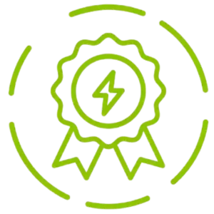 Green energy award symbol illustration