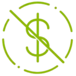 No money symbol with prohibition sign