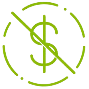 No money symbol with prohibition sign