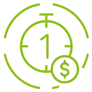 Timer with dollar sign symbol