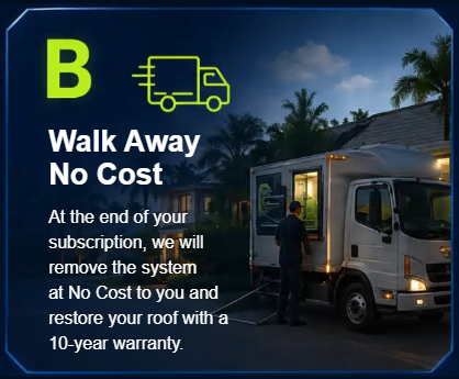 Truck offering roof restoration service